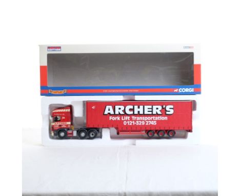  Corgi Scania Topline Step Frame Curtainside - Archer's Transport | Scale: 1:50 | Model Code: CC12927 | Certificate: Yes | Lo
