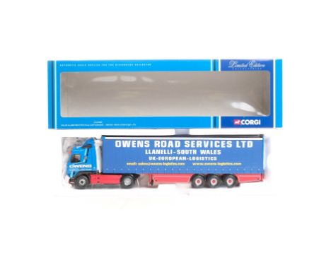  Corgi Volvo Globetrotter FH12 Curtainside - Owens (Road Services) LTD | Scale: 1:50 | Model Code: CC12402 | Certificate: Yes