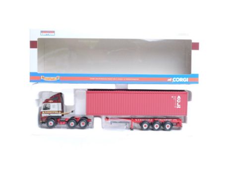  Corgi Volvo FH Globetrotter Skeletal Trailer & Container - N.T. Whitfield Transport LTD | Scale: 1:50 | Model Code: CC12430 