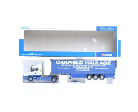  Corgi Scania T Cab Curtainside - Oakfield Haulage | Scale: 1:50 | Model Code: CC12811 | Certificate: Yes | Lot Condition: Go