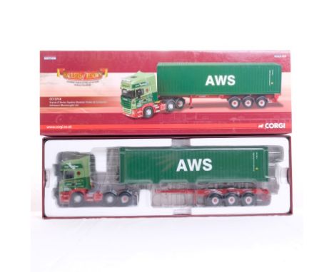  Corgi Scania R Series Topline Skeletal Trailer & Container - Johnsons (Burscough) Ltd | Scale: 1:50 | Model Code: CC13718 | 