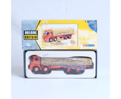  Corgi Foden S21 8 Wheel Platform Lorry With Sheeted Load - Rugby Cement | Scale: 1:50 | Model Code: 13905 | Certificate: Yes