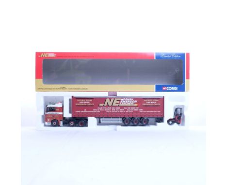  Corgi MAN TGA Curtainside With Moffett Mounty - Norman Emerson & Sons LTD | Scale: 1:50 | Model Code: CC12404 | Certificate: