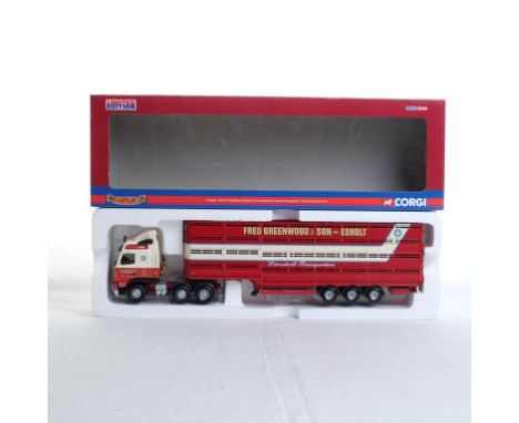  Corgi Volvo FH Houghton "The Prefessional" Livestock Transporter - Fred Greenwood & Son | Scale: 1:50 | Model Code: CC12428 