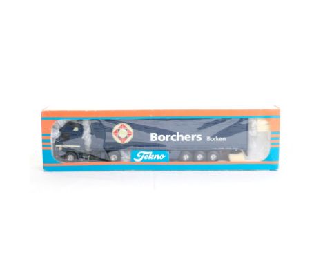  Tekno Volvo FH12 Curtainside Trailer - Borchers | Scale: 1:50 | Model Code:  | Certificate: No | Lot Condition: Signs of Wea