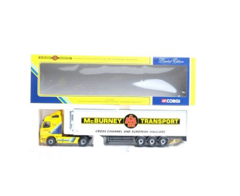  Corgi Volvo FH Globetrotter Fridge Trailer - McBurney Transport | Scale: 1:50 | Model Code: CC12409 | Certificate: Yes | Lot