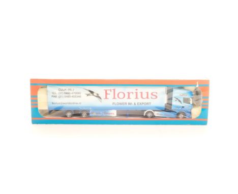  Tekno Scania R 124L Topline with 3 Axle Reefer Trailer - Florius | Scale: 1:50 | Model Code:  | Certificate: No | Lot Condit
