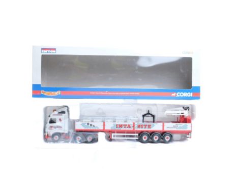  Corgi Volvo FH Globetrotter Sided Crane Trailer & Palletised Load - Inta-Site Haulage | Scale: 1:50 | Model Code: CC12427 | 