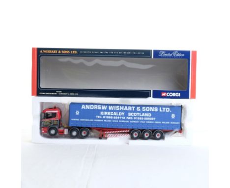  Corgi Scania Curtianside - A.Wishart & Sons LTD | Scale: 1:50 | Model Code: CC12201 | Certificate: Yes | Lot Condition: Dama