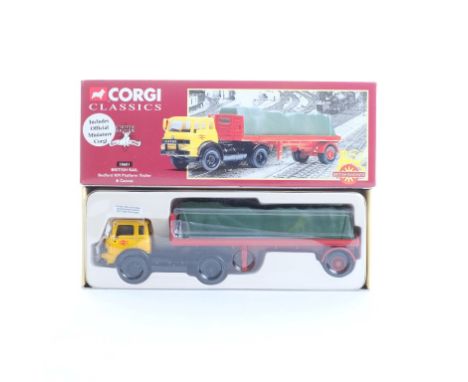  Corgi Bedford KM Platform Trailer & Canvas - British Rail | Scale: 1:50 | Model Code: 18601 | Certificate: Yes | Lot Conditi