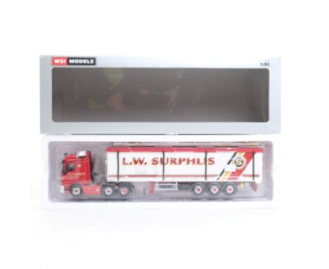  WSI Volvo FH4 Glob 6x2 Twin Steer + Volume Trailer - L.W. Surphlis | Scale: 1:50 | Model Code: 02-1758 | Certificate: Yes | 