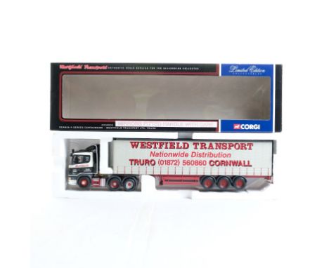  Corgi Scania 4 Series Curtainside - Westfield Transport LTD | Scale: 1:50 | Model Code: CC12213 | Certificate: Yes | Lot Con