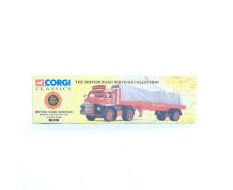  Corgi Bedford S Type Tractor Unit With Flatbed Trailer - British Road Services | Scale: 1:50 | Model Code: 19901 | Certifica