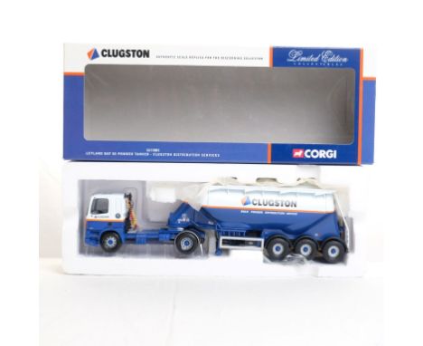  Corgi Leyland DAF 85 Powder Tanker - Clugston Distribution Services | Scale: 1:50 | Model Code: CC11801 | Certificate: Yes |