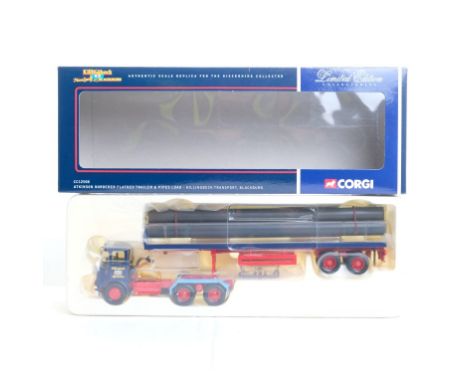  Corgi Atkinson Borderer Flatbed Trailer & Pipes Load - Killingbeck Transport | Scale: 1:50 | Model Code: CC12508 | Certifica