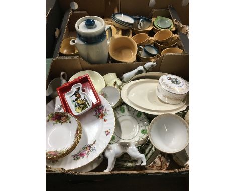 2 BOXES ASSORTED WARE INCLUDING ROYAL WORCESTER PLATES