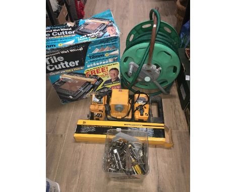 SHARPENING STATION SDS DRILL SET TILE CUTTER ETC (5)