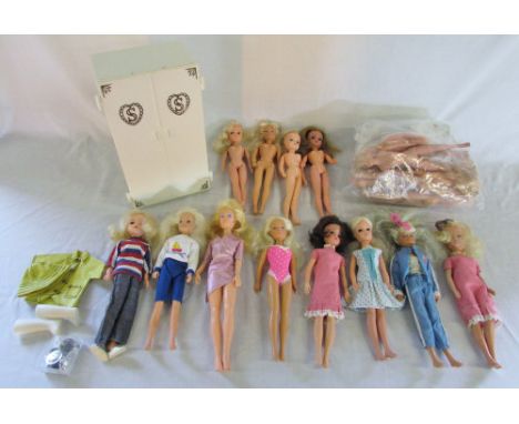 1960/70/80s Sindy dolls, patch outfit, Sindy spares and stands & wardrobe