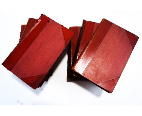 Six leather bound volumes of 'The Army Review', commencing Volume 1, dated 1911