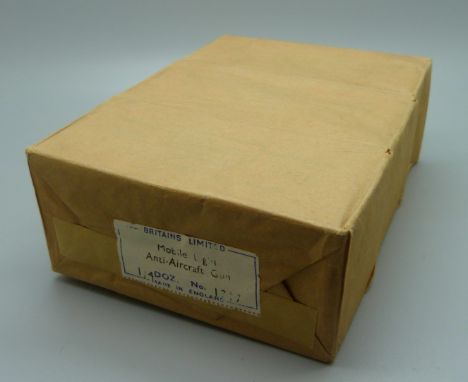 A sealed dealer/retailer set of three Britains Limited Mobile Light Anti-Aircraft Gun, No.1717 