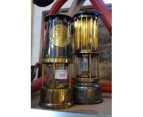 A BERWOOD ENGINEERING CO LTD TYPE SL MINER'S LAMP, another by the Premier Lamp &amp; Engineering Co, Leeds (2)