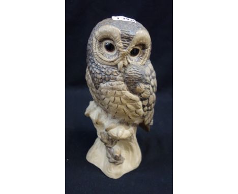 A POOLE POTTERY BARBARA LINLEY ADAMS STONEWARE BARN OWL, incised marks, 33cm high