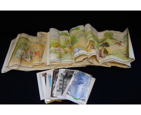 FREDERICK WARNE &amp; CO. LTD; A COLLECTION OF VINTAGE BEATRIX POTTER NURSERY PRINTS, circa 1950s (folded) and a small collec