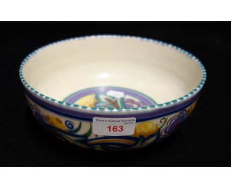 A POOLE POTTERY TRADITIONAL BOWL, shape no. 685, decorated in the CO pattern, painted and impressed marks, 21cm dia