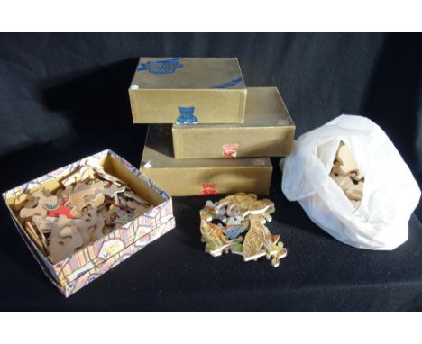 THREE VINTAGE VICTORY JIG-SAW PUZZLES (boxed) and others similar (loose)