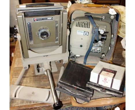 A VINTAGE 'SEKONIC8' CINE PROJECTOR and a Kodak, 'Specialist 3' plate camera (2)