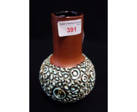 A POOLE POTTERY ATLANTIS VASE by Guy Sydenham, 17cm high