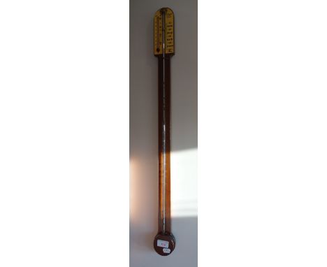 A MAHOGANY STICK BAROMETER by Comitti &amp; Son, London