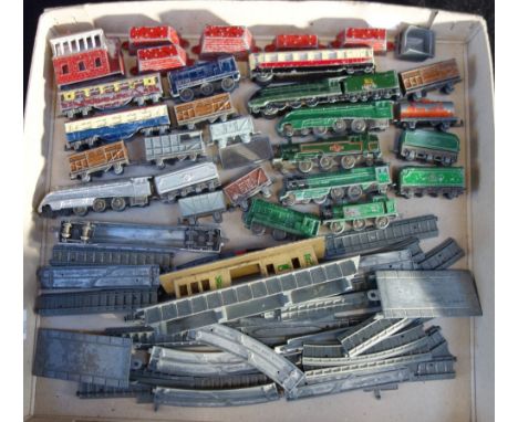 LONE STAR; A COLLECTION OF ROLLING STOCK to include a 'Mallard' steam engine, a station and a collection of track