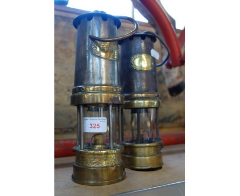 A PATTERSON LAMPS LTD GATESHEAD ON TYNE MINER'S LAMP and another similar