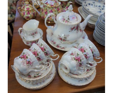 A ROYAL ALBERT LAVENDER ROSE TEA SERVICE