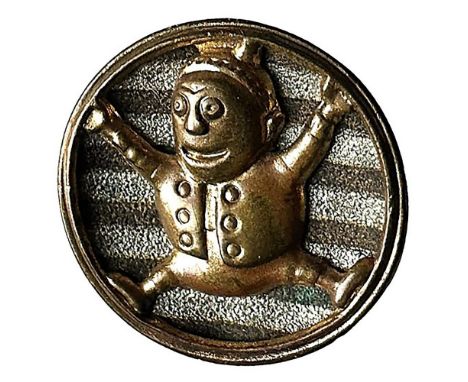 1 Medium size 19th century Palmer Cox "Brownie" button. These are such fun buttons and not plentiful to find. Palmer Cox, a C