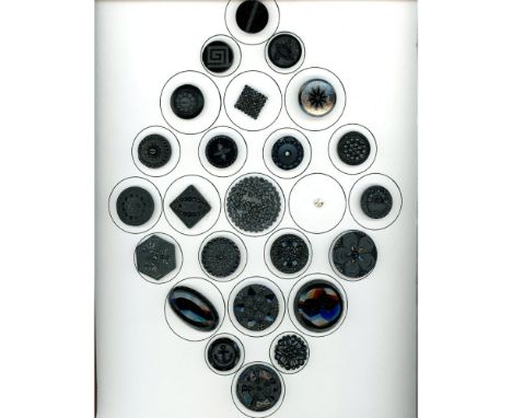 24 Medium and large 19th century assorted techniques. This card includes lacy glass examples, riveted glass, pictorial includ