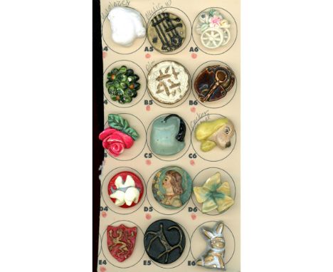 15 Medium size 20th century examples including pictorial. If you read Gretchen Gauthiers article in your NBS March bulletin o
