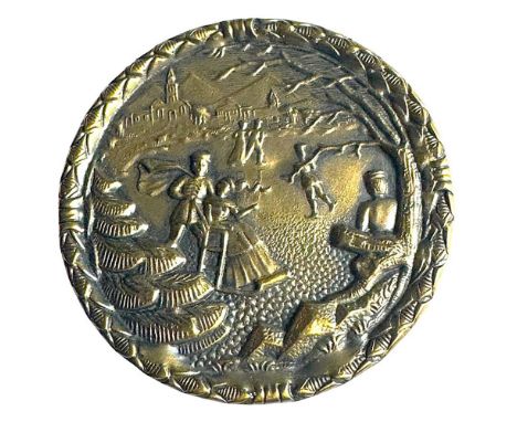 1 Extra large 19th century button of "Skating in Central Park". A few years ago this was given a new name but many of us stil