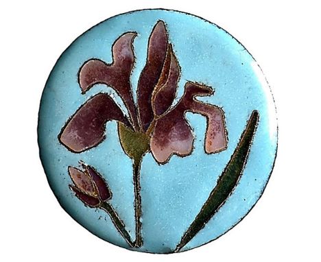 1 Large 20th century example by California artist Glenda Ott. Glenda Ott no longer makes buttons and so when you see these be