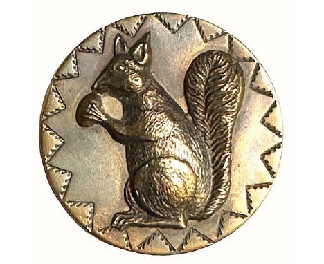 1 Large 20th century SQUIRREL button by the late Faith Strobel. This nice selection came to us from a collector outside the b