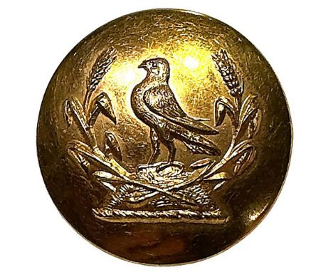 1 RARE LARGE size 19th century pictorial crest button. This button may not appear any larger in size in your images but it is