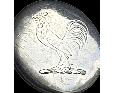 1 Medium size early 20th century hallmarked silver crest. This very nice button is a more unusual crest than the typical Engl