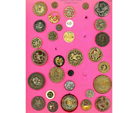 31 S/M/L 19th &amp; 20th century assorted metal and other materials. Here is a nice card of assorted styles, fabulous animals