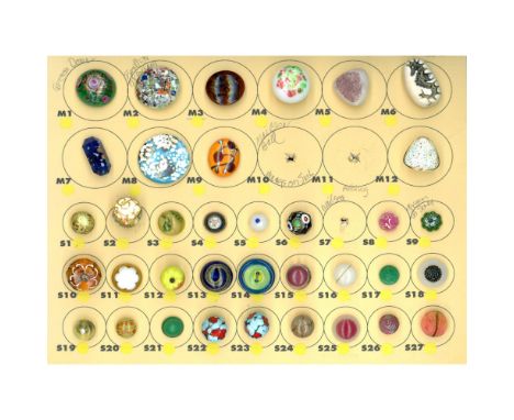 36 Medium &amp; small 19th &amp; 20th century glass. This card includes Sheath overlay, shapes including realistic fruit, sev