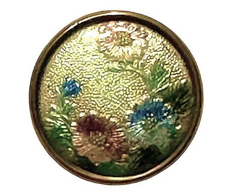 1 Medium size 19th century Gin Bari Enamel Button Here is a beautiful Japanese Gin Bari (or more precisely Jippo enamel) butt