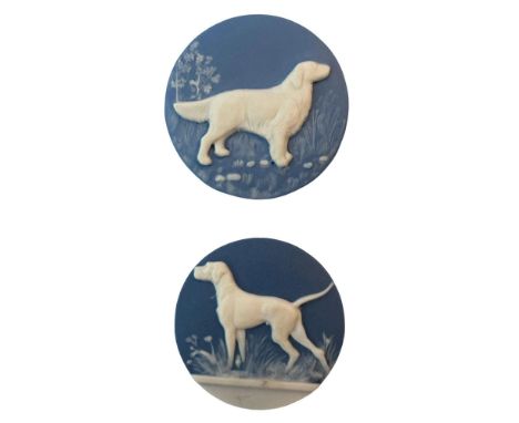 2 Large 20th century Jasperware buttons by Stella Rzanski. Here are two nice examples of buttons by the Late Stella Rzanski. 