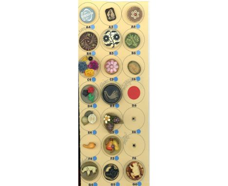 18 Medium 20th century examples including Marion Weeber. This partial card includes several styles of celluloid examples from