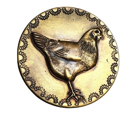 1 Large 20th century HEN button by the late Faith Strobel. This nice selection came to us from a collector outside the button