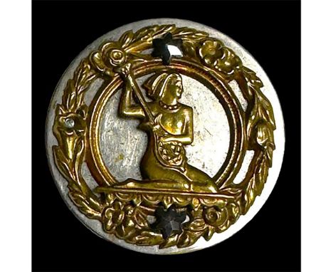 1 Large 19th century flat steel with a brass Egyptian design. Here is a beautifully detailed fine condition example from the 